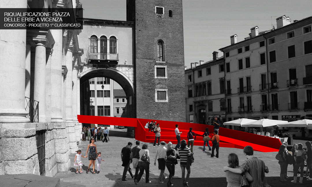 2014 - Riqualificazione Piazza delle Erbe a Vicenza. Concorso - Progetto 1° classificato. Con AB+ (Fichera e Pappalardo)