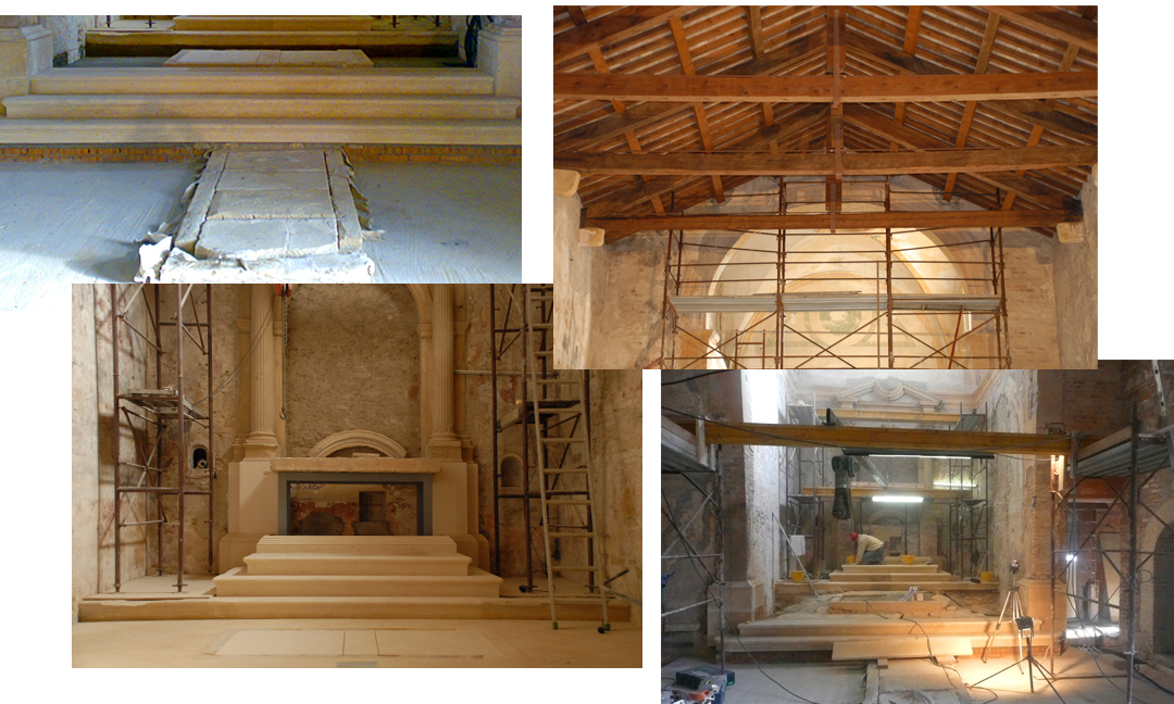 2010 - Restauro Antica Parrocchiale di S. Maria ad uso sala polifunzionale a Nanto (VI). APM (Albiero, Faresin, Sbalchiero)