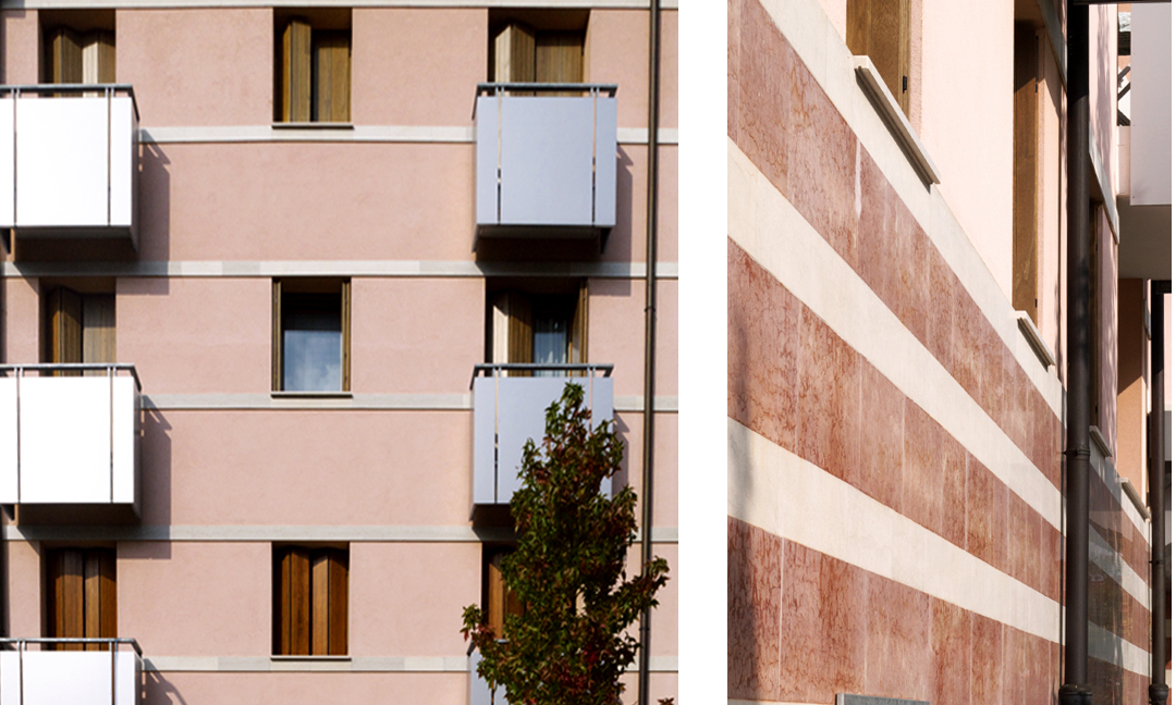 2004 - Edificio residenziale con 22  appartamenti in Via Vasco de Gama ad Arzignano (VI). APM (Albiero, Faresin, Sbalchiero)